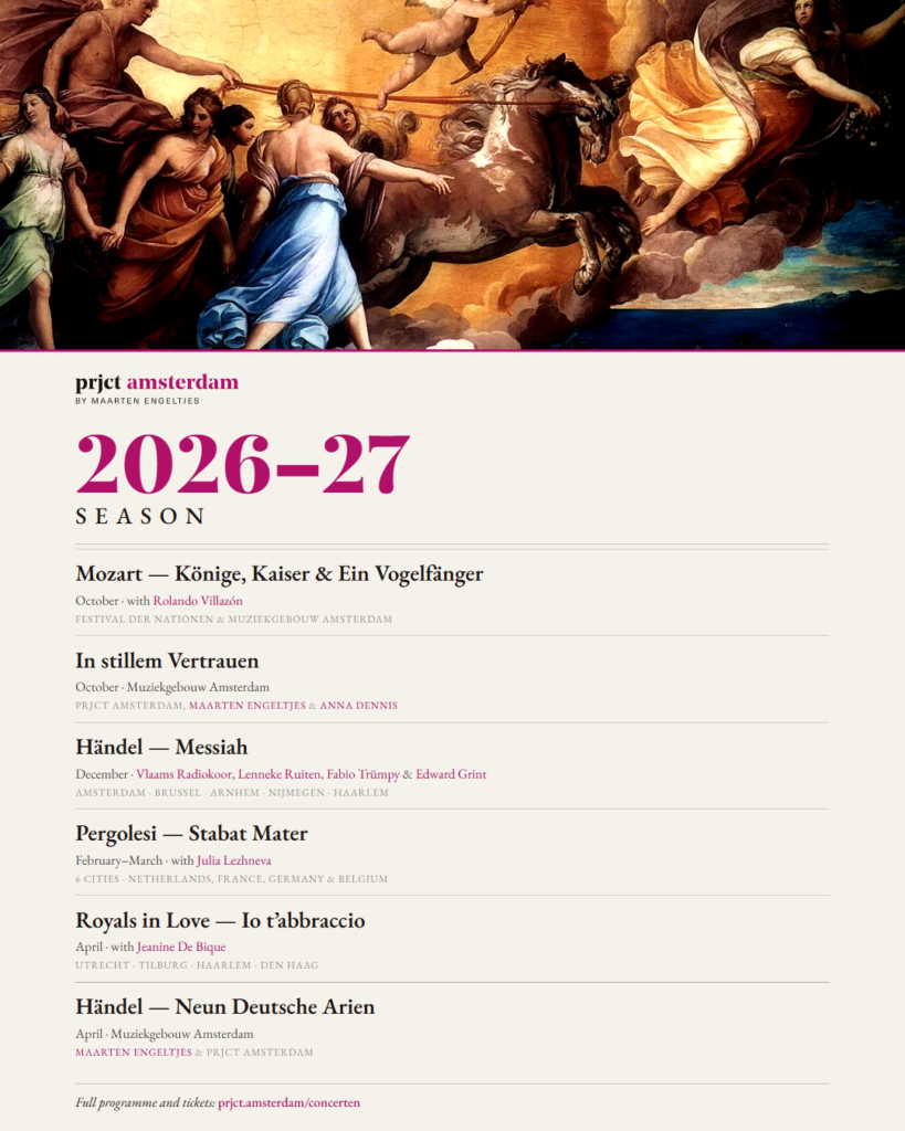 A new season, a new chapter: PRJCT Amsterdam's 2026–2027 program